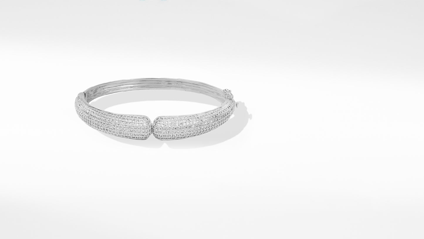 Zara Silver Openable Bracelet with elegant design