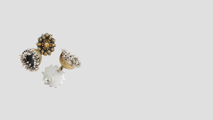 Timeless Heritage: Sangeeta Boochra Handcrafted Silver-Gold Jhumkas