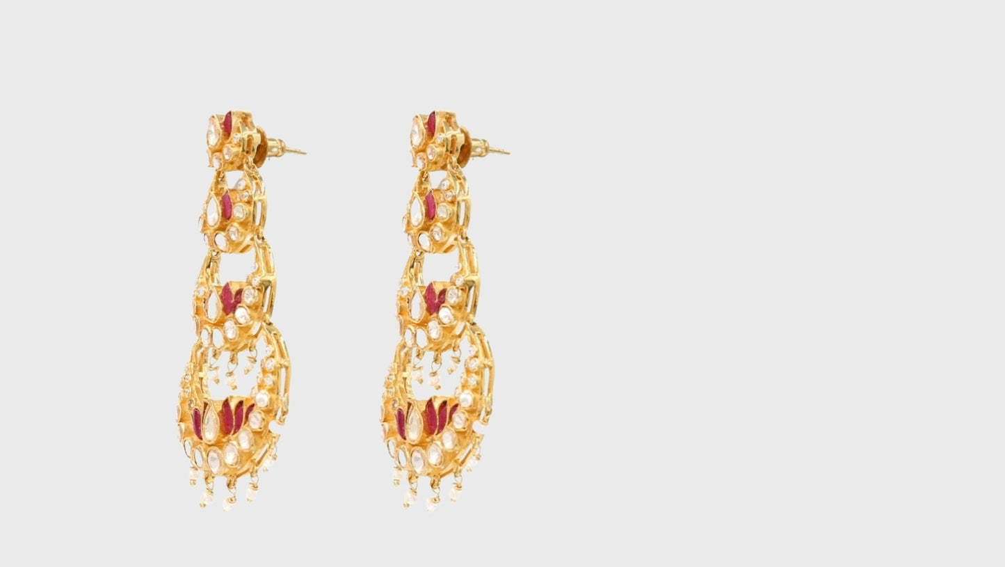 Sangeeta Boochra Silver Moissanite Earrings