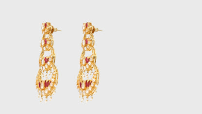 Sangeeta Boochra Silver Moissanite Earrings