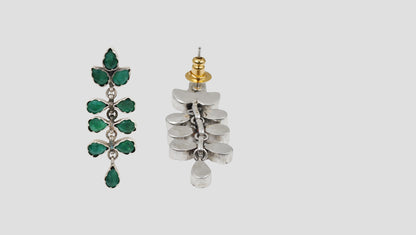 Sangeeta Boochra Emerald Green Kundan Statement Earrings