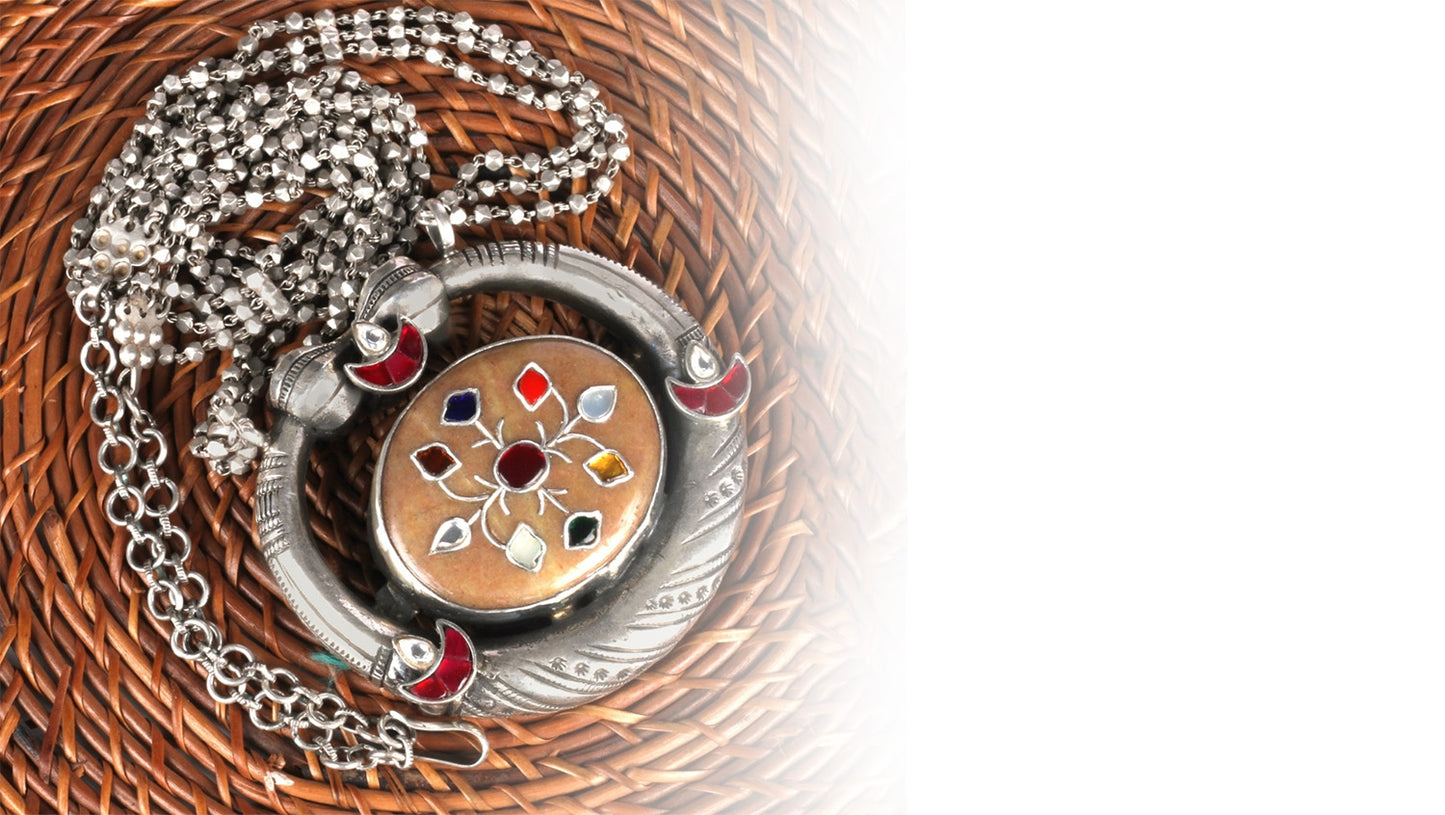 Narcisa Silver Oxidised Necklace