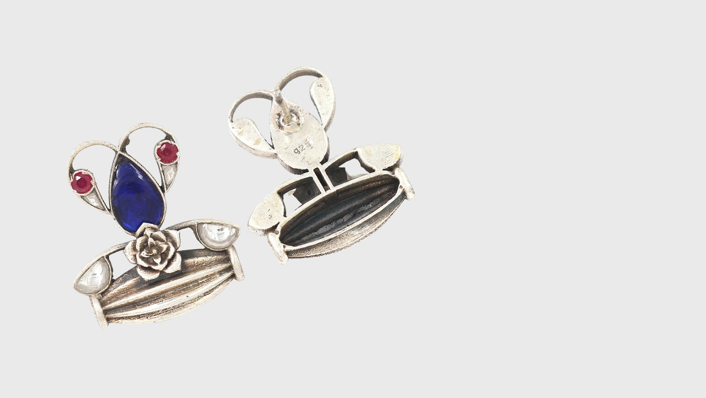 Refined Craftsmanship: Sangeeta Boochra Silver Handcrafted Earrings