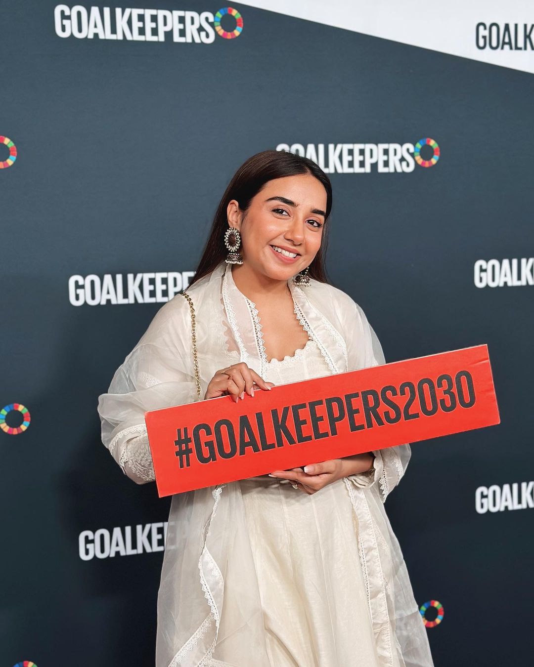 Prajakta Koli In Silver Earring