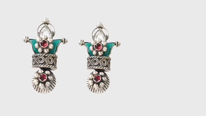 Heritage Charm: Sangeeta Boochra Silver Handcrafted Earrings