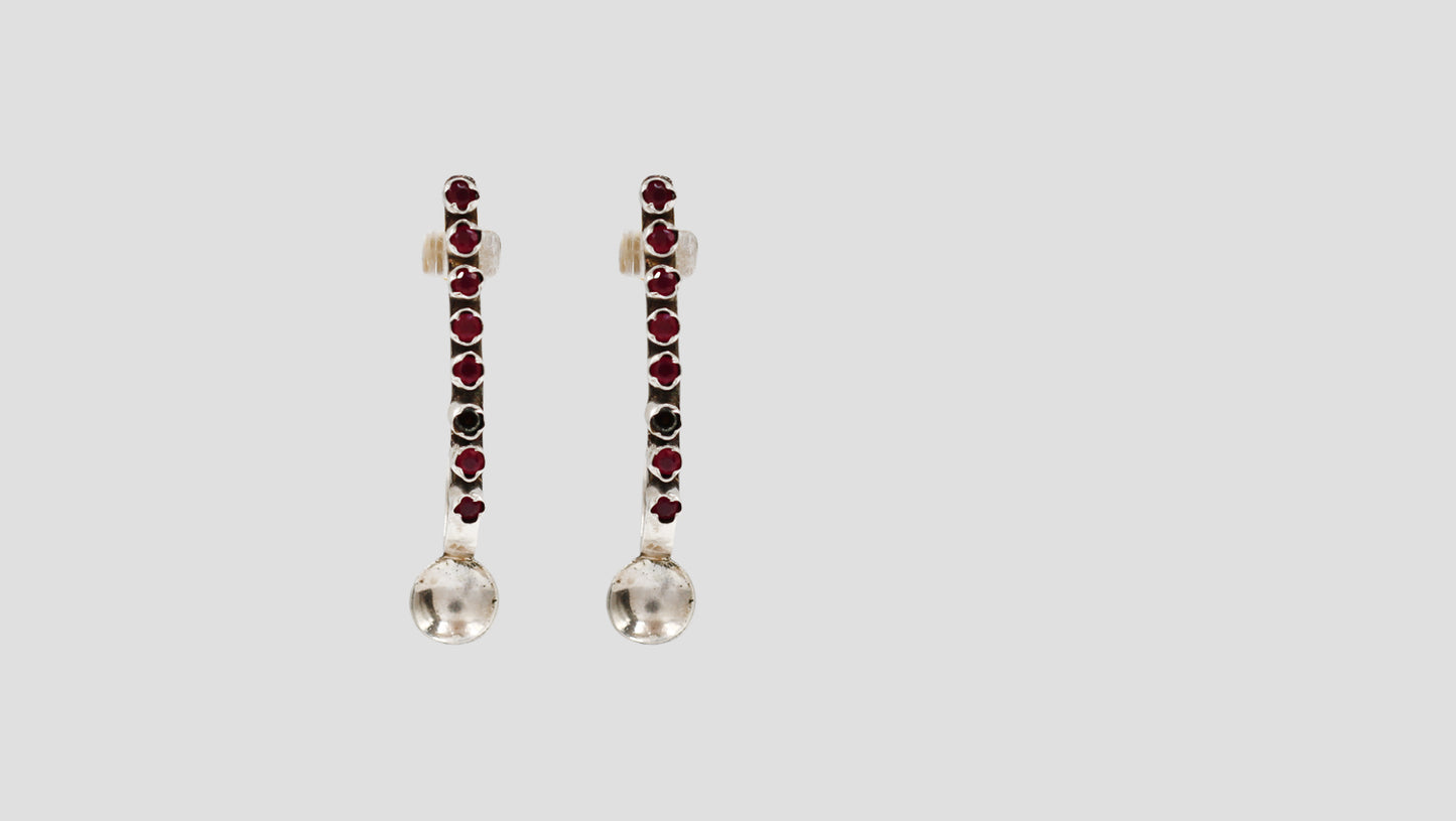 Sangeeta Boochra Artisan Ruby Accent Earrings