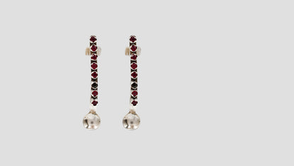 Sangeeta Boochra Artisan Ruby Accent Earrings