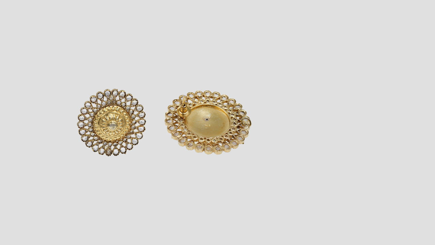 Sangeeta Boochra Heritage Gold-Plated Silver Statement Studs