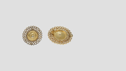 Sangeeta Boochra Heritage Gold-Plated Silver Statement Studs