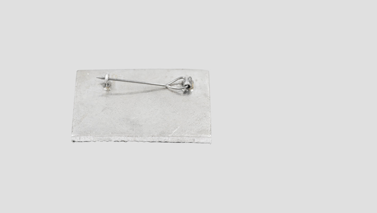 Sangeeta Boochra Artisan Oxidized Silver Brooch with Regal Motif Design