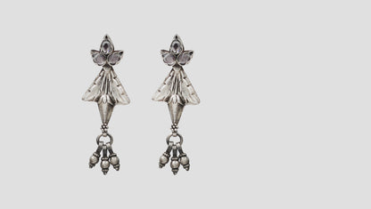 Sangeeta Boochra Contemporary Oxidised Silver Dangles