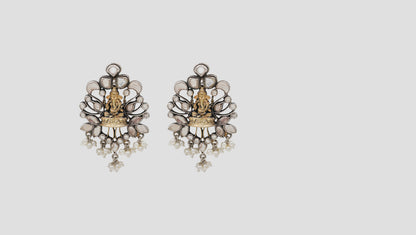 Sangeeta Boochra Artisan Dual-Plated Silver Earrings with Ganesha Motif