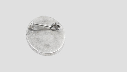 Handcrafted Oxidised Silver Vintage Floral Brooch with Green Stone Detailing | Sangeeta Boochra