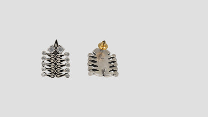 Sangeeta Boochra Bohemian Silver Statement Earrings