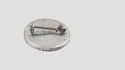 Handcrafted Silver Floral Brooch with Green Stone Accents | Sangeeta Boochra