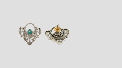 Sangeeta Boochra Heritage Kundan Silver Statement Studs