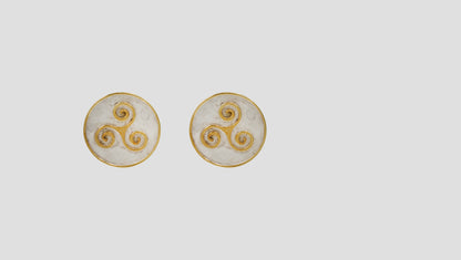 Sangeeta Boochra Minimal Dual Tone Statement Studs