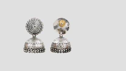 Sangeeta Boochra Statement Oxidised Jhumka Earrings