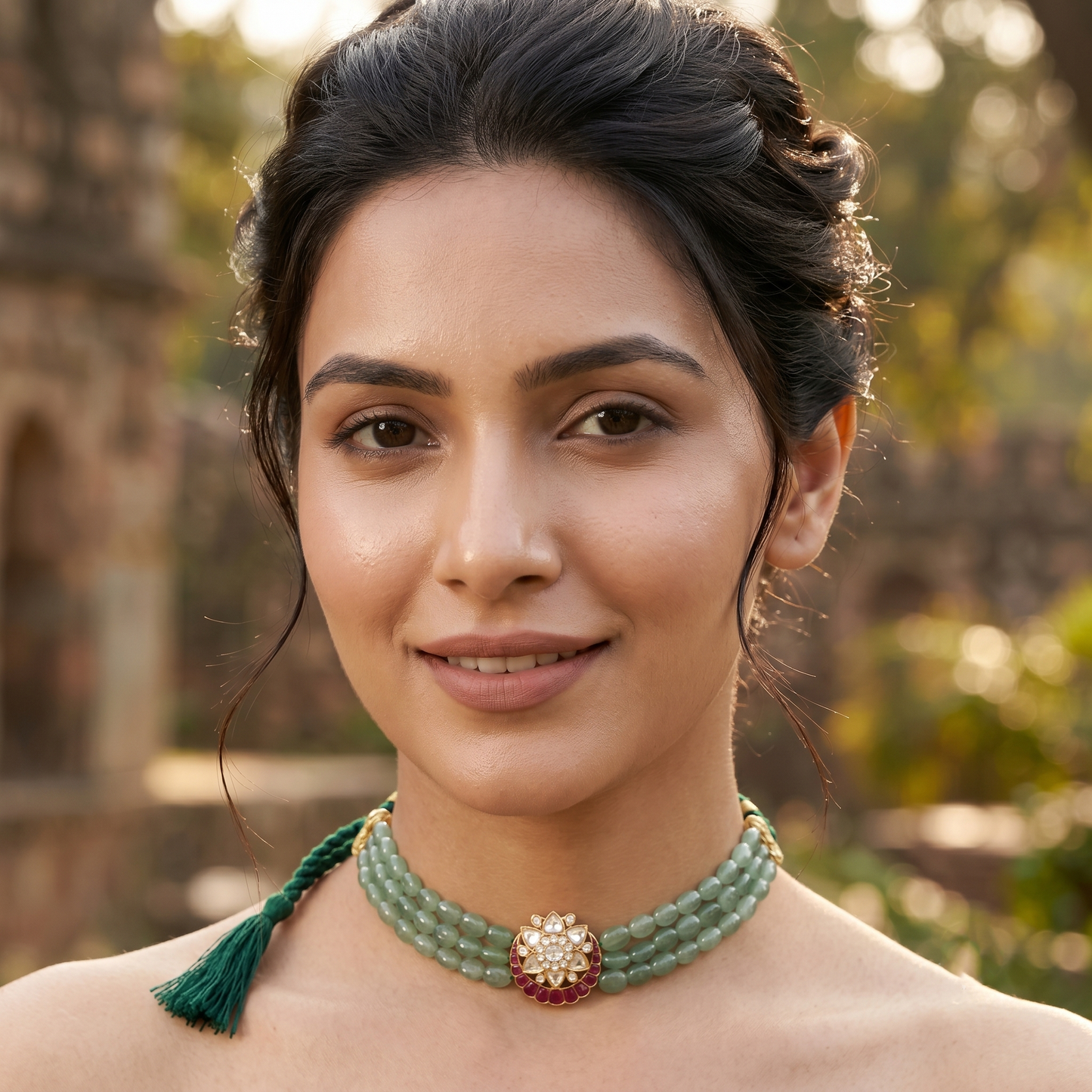 Sangeeta Boochra Timeless Floral Gold-Plated Choker