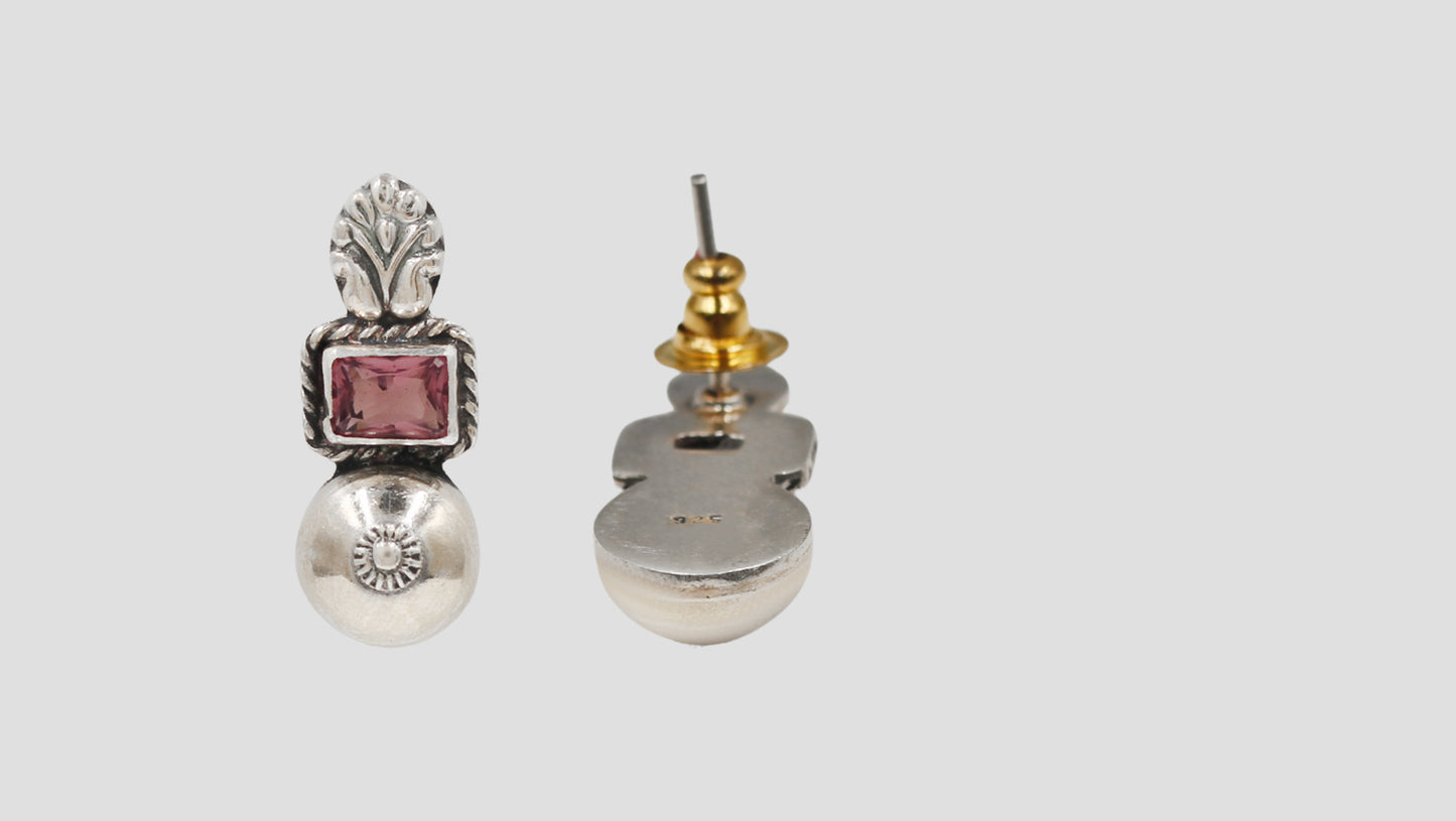Sangeeta Boochra Signature Oxidised Silver Heritage Drop Earrings