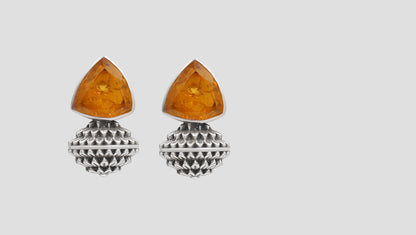 Sangeeta Boochra Designer Oxidised Silver Statement Earrings