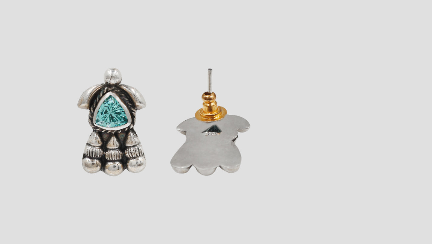 Sangeeta Boochra Signature Handcrafted Oxidised Silver Designer Stud Earrings