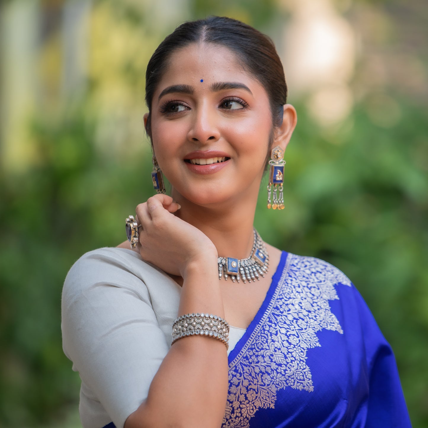 Swastika Ghosh in Signature Silver by Sangeeta Boochra