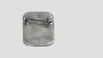 Sangeeta Boochra Timeless Floral Oxidised Silver Brooch with Blue Accents