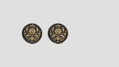 Sangeeta Boochra Golden Bloom Dual-Plated Silver Stud Earrings