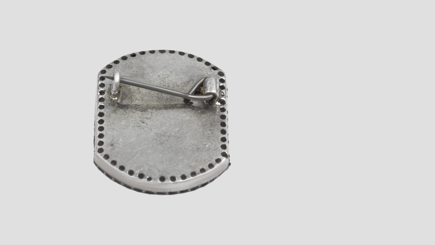Sangeeta Boochra Heritage Oxidised Silver Brooch