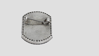 Sangeeta Boochra Heritage Oxidised Silver Brooch