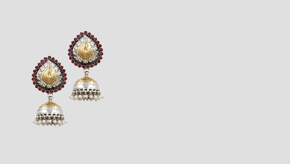 Royal Heritage: Sangeeta Boochra Silver Jhumka Earrings