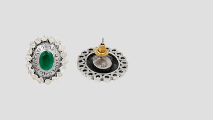 Sangeeta Boochra Heritage Moissanite Oval Earrings