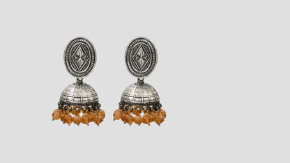 Sangeeta Boochra Artisan Silver Jhumka Earrings
