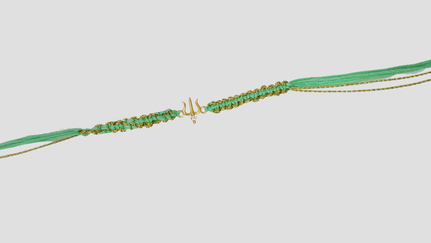 Designer Sterling Silver Trishul Rakhi | Sangeeta Boochra