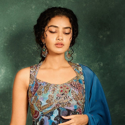 Anupama Parameswaran in Sangeeta Boochra’s Royal Silver Earring & Bangle Set