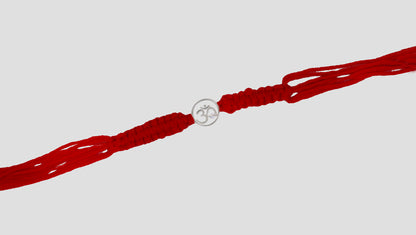 925 Sterling Silver Om Rakhi with Red Thread | Sangeeta Boochra