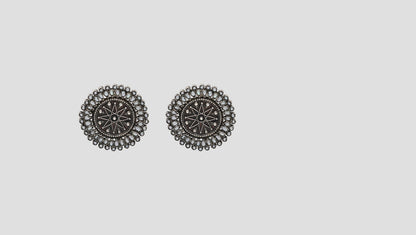 Sangeeta Boochra Classic Floral Statement Earrings