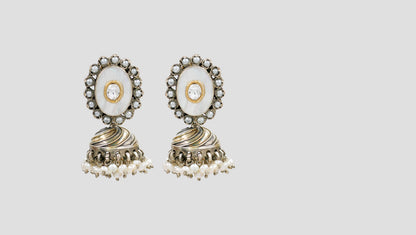 Sangeeta Boochra Heritage Mother of Pearl Jhumka Earrings