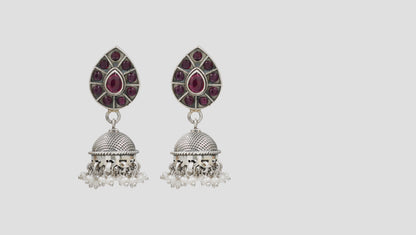 Sangeeta Boochra Traditional Kundan Silver Dangler Earrings