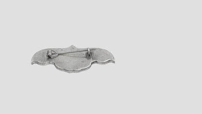 Handcrafted Antique Silver Brooch with Floral Engraving | Sangeeta Boochra