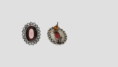Sangeeta Boochra Heritage Oval Stone Earrings