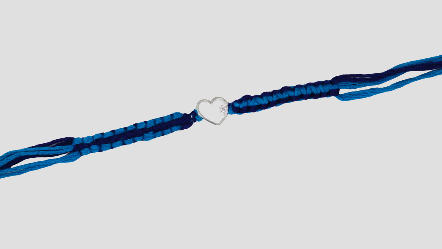 925 Sterling Silver Heart Rakhi | Sangeeta Boochra