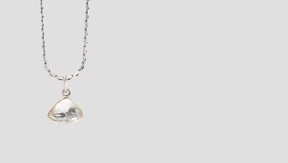 Ethereal Glow: Sangeeta Boochra Moissanite Silver Pendant & Earrings