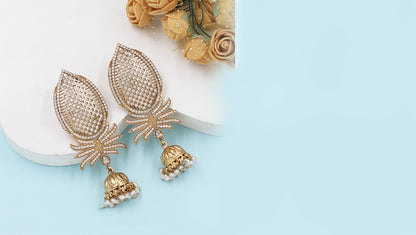 Eternal Elegance: Gold-Plated Silver Earrings by Sangeeta Boochra