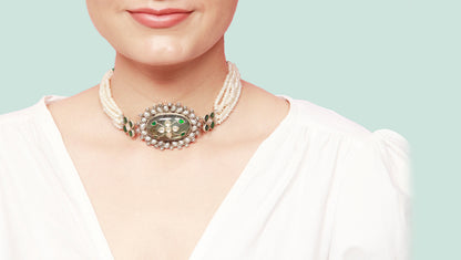 Sangeeta Boochra Silver Choker