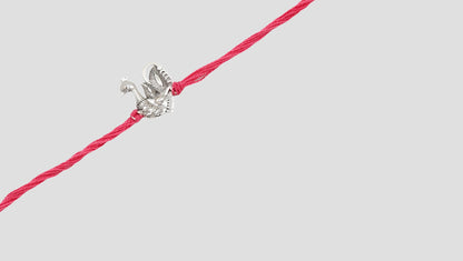 Regal Peacock Silver Rakhi by Sangeeta Boochra
