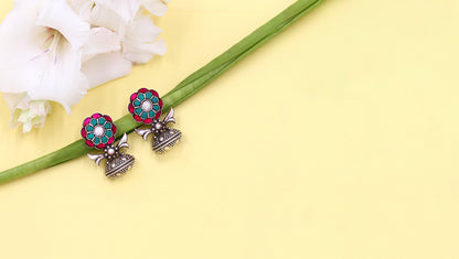 Elegant Polish: Handcrafted Silver Studs by Sangeeta Boochra