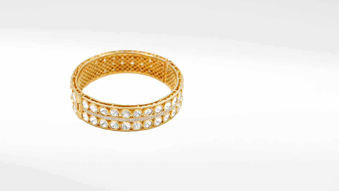 Sangeeta Boochra Silver Moissanite Bangle