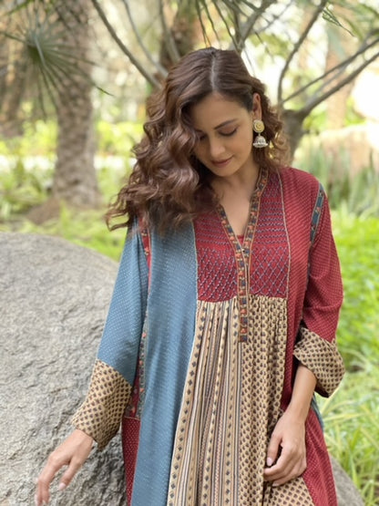 Dia Mirza in Silver Earrings